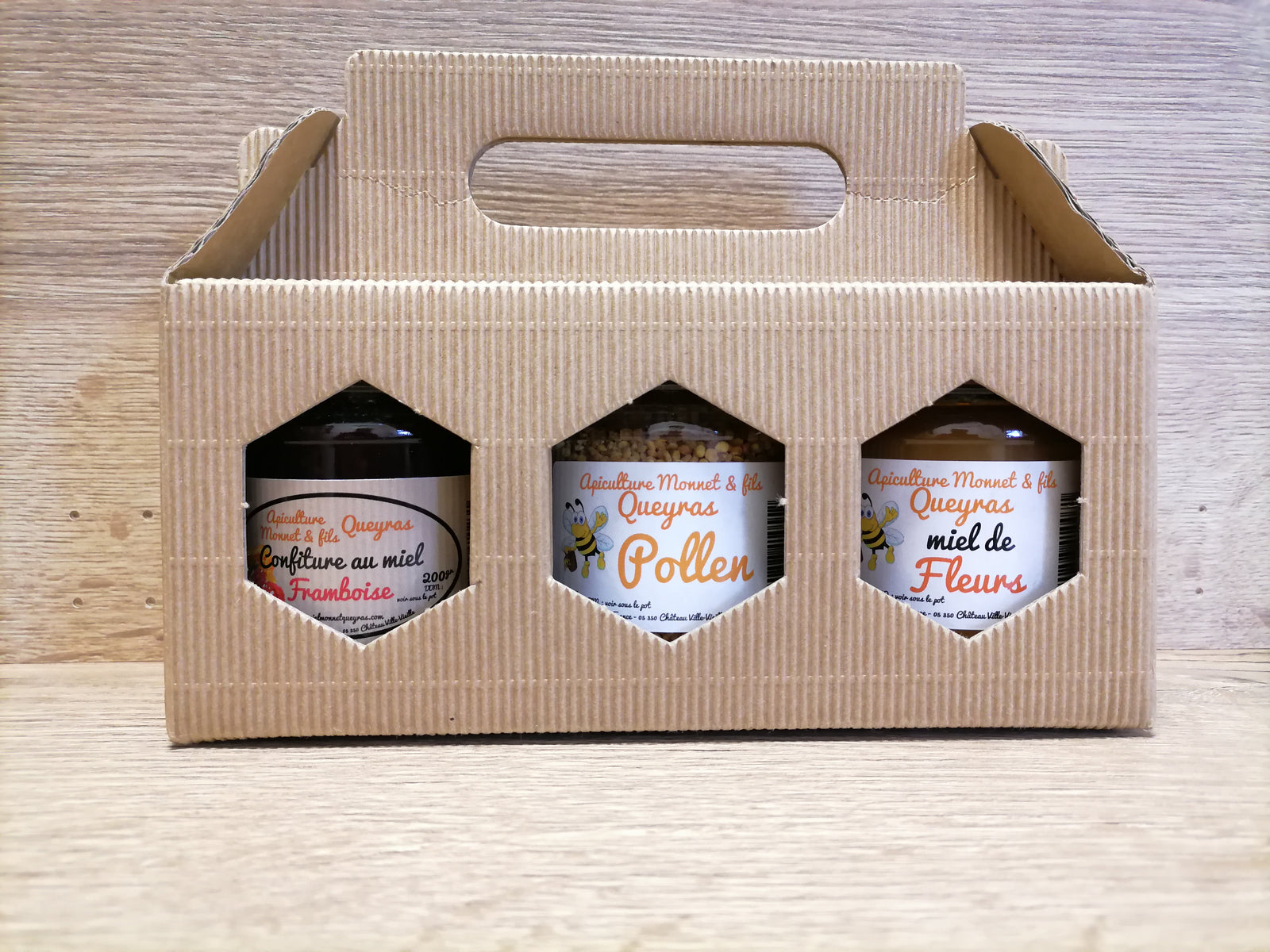 Coffret 3 pots produits de la ruche