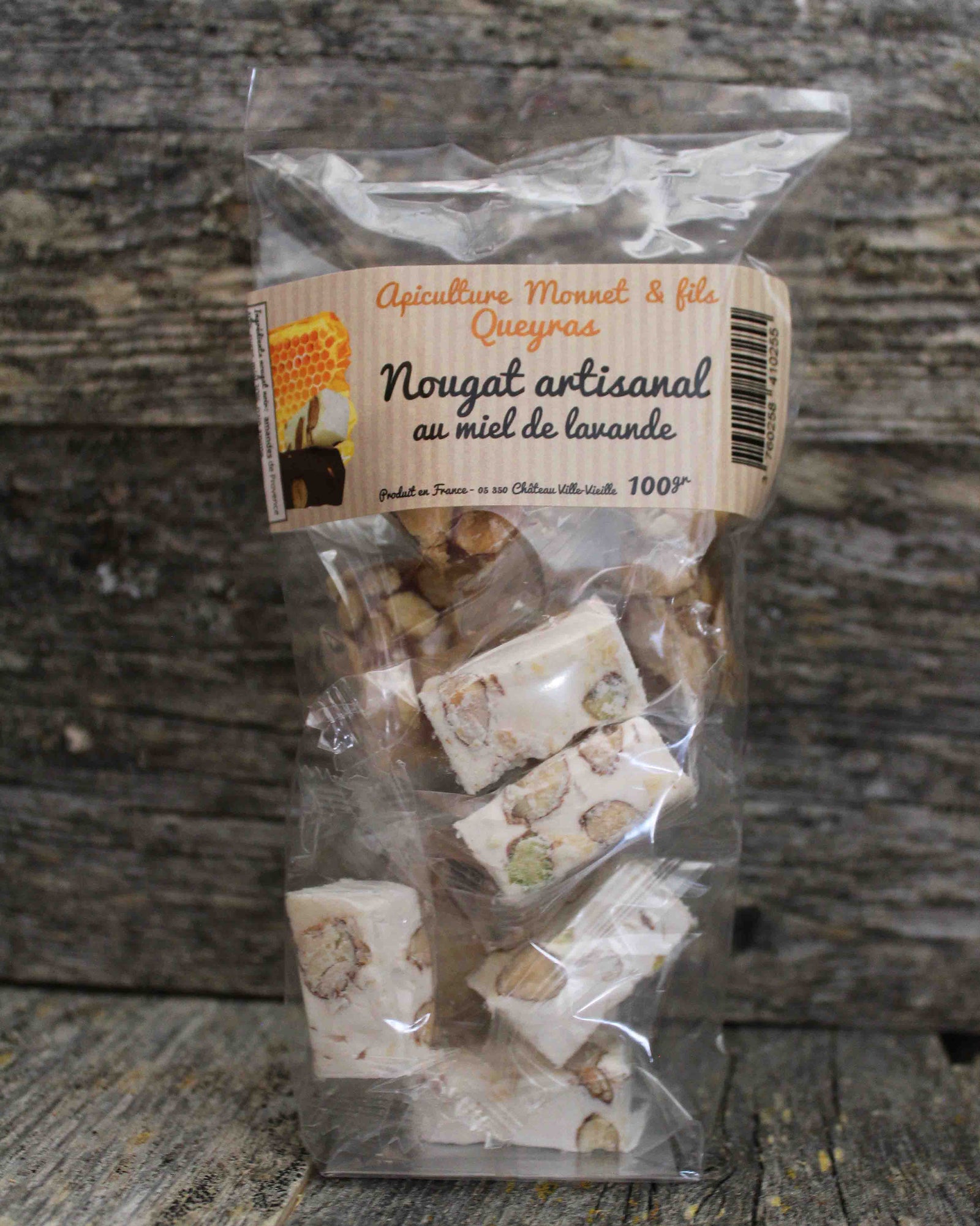 Nougat papillote mélangé noir et blanc